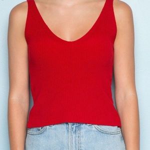 Brandy Melville Danielle Red Knit Cami Top ❣️
